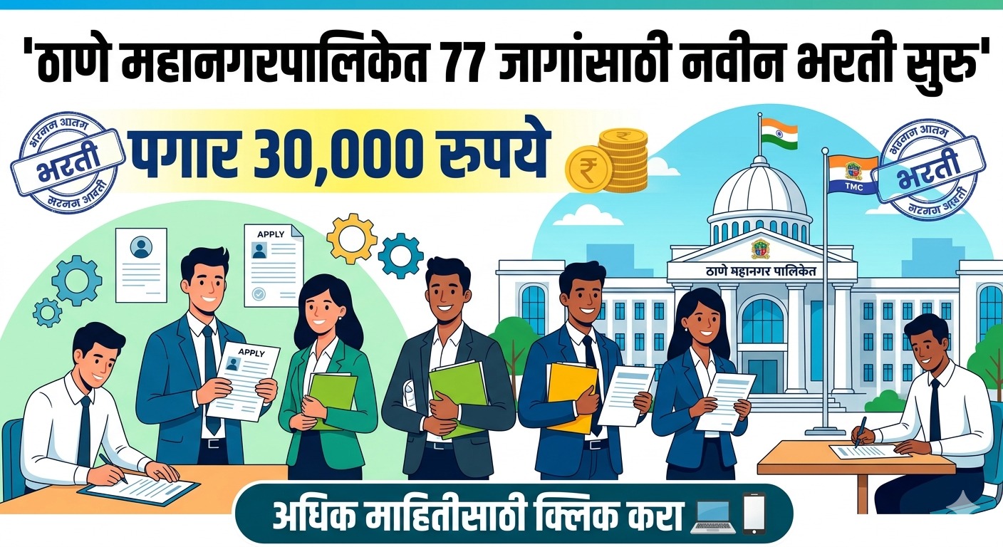 Thane Mahanagarpalika Bharti 2026 for 77 Posts